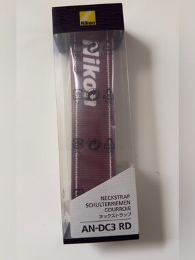 New Nikon Red Woven Camera Neck Strap